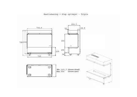 Dimplex 3-Step Multi Opti-myst Inbouwhaard 