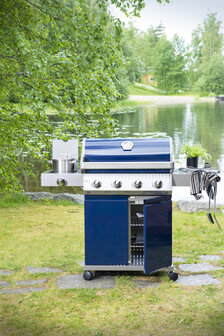 Mustang Gas Grill Gourmet 4+1 Blue