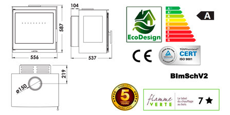 Panadero Onix Wall Ecodesign Houtkachel