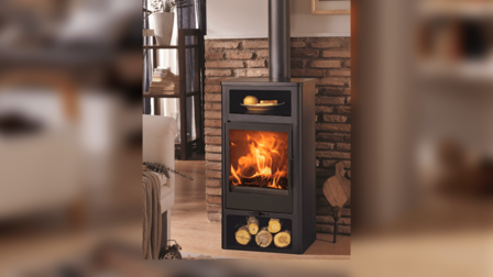 Panadero Altea Ecodesign Houtkachel met Bordenwarmer