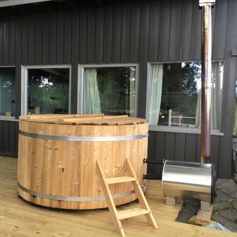 Interflex Vurenhout Hottub met Externe Kachel