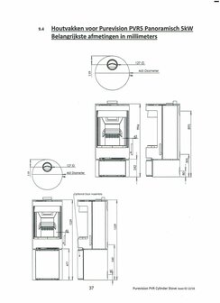 Charlton &amp; Jenrick Purevision vrijstaand rond model laag open houtvak