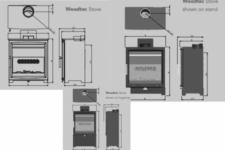 Charlton &amp; Jenrick Fireline Woodtec 5 kW standaard 414 mm