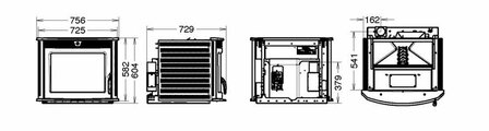 Thermorossi Insert 60 pelletkachel