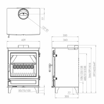 Charlton &amp; Jenrick Purevision Heritage 5kW rechte deur excl. pootjes