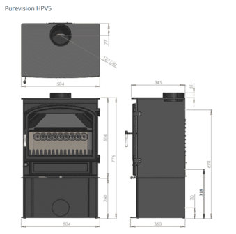 Charlton &amp; Jenrick Purevision Heritage Breed 5kW rechte deur excl. pootjes