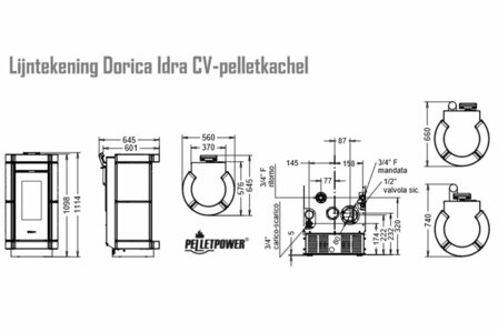 Thermorossi Dorica Supreme Metalcolor pelletkachel