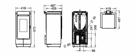 Thermorossi Bellavista R2 Silent pelletkachel