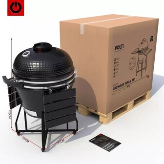 Volt! Kamado 24 inch BBQ Inclusief Accessoires