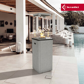 Kratki Gasheater Patio Light Granito