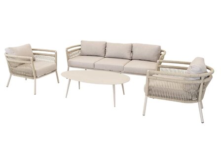 Lesli Living Loungeset Lindo Beige &ndash; Set van 4