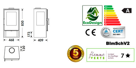 Panadero Condor 3V Ecodesign Houtkachel ONGEBRUIKT SHOWMODEL
