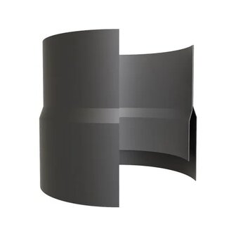 Kachelbuis anti-condens adapter &Oslash; 125 mm EW RVS zwart