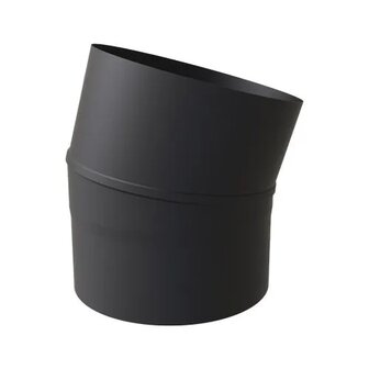 Kachelbuis bocht 15&deg; &Oslash; 125 mm EW RVS zwart