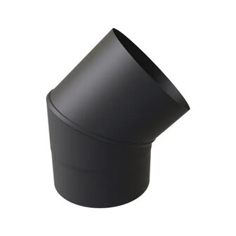 Kachelbuis bocht 45&deg; &Oslash; 125 mm EW RVS zwart