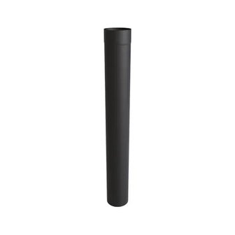 Kachelbuis paspijp 100 cm &Oslash; 150 mm EW RVS zwart