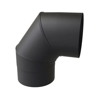 Kachelbuis bocht 90&deg; &Oslash; 150 mm EW RVS zwart