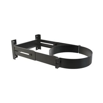Muurbeugel &Oslash;150 mm Verstelbaar 8&ndash;18 cm &ndash; Zwart RVS