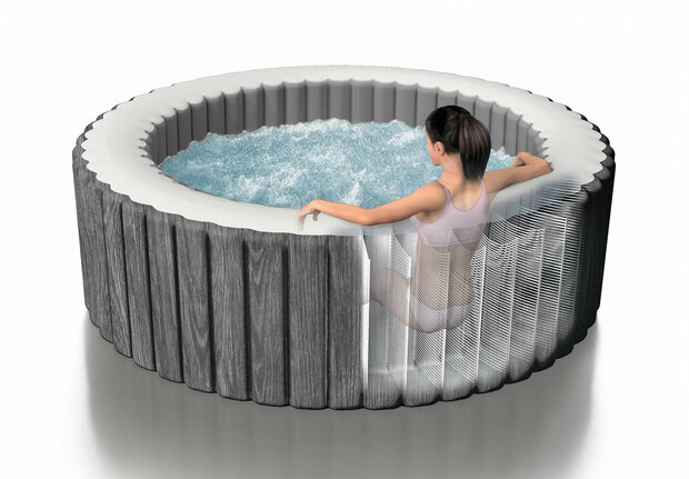 Intex 28440NL PureSpa Greywood 4-Persoons Opblaasbare Spa