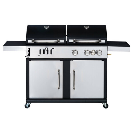 Mustang gas-houtskool combi BBQ 3+1