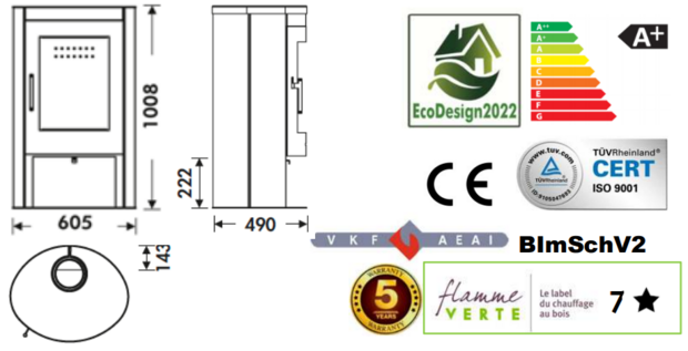 Panadero Oval Ecodesign Houtkachel