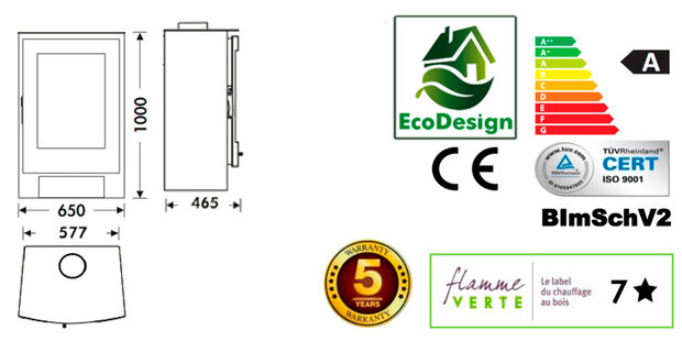 Panadero Nevada Ecodesign Houtkachel