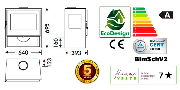 Panadero Java 3V Ecodesign Houtkachel