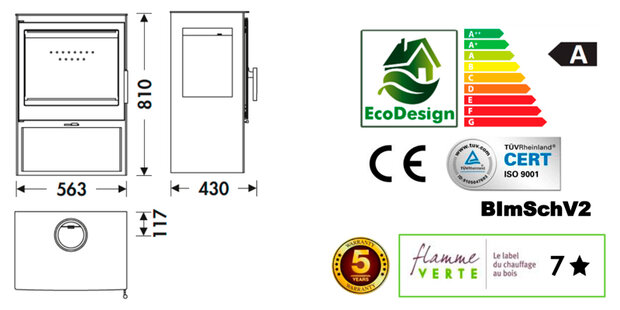 Panadero Onix 3V Ecodesign Houtkachel