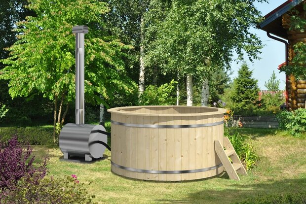 Interflex Vurenhout Hottub met Externe Kachel