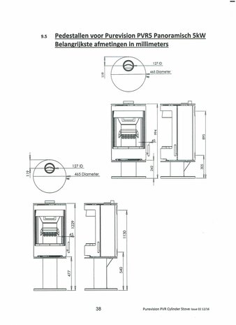 Charlton & Jenrick Purevision vrijstaand rond model voetstuk laag