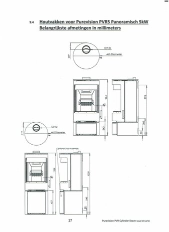 Charlton & Jenrick Purevision vrijstaand rond model laag open houtvak