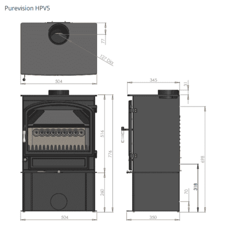 Charlton & Jenrick Purevision Heritage Breed 5kW rechte deur excl. pootjes