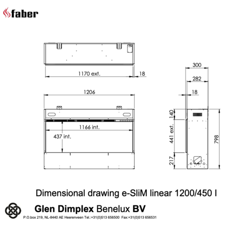 Faber e-Slim Linear 1200/450 l