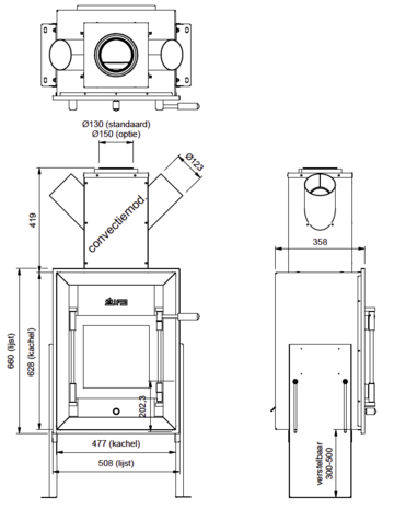 JAcobus 6 Kwadraat inbouw front