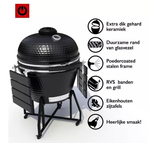 Volt! Kamado 24 inch BBQ Inclusief Accessoires