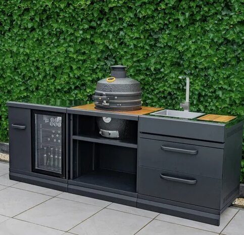 GRLLR  Ember Kamado Classic 18 Inch Charcoal Zwart Build In