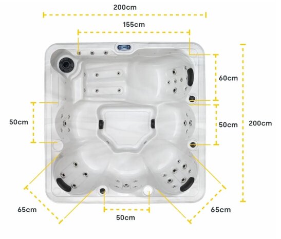 W'eau Lagune Professionele Spa 6 persoons