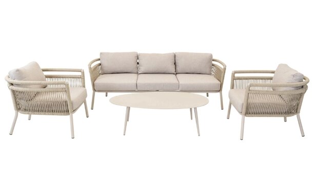 Lesli Living Loungeset Lindo Beige – Set van 4