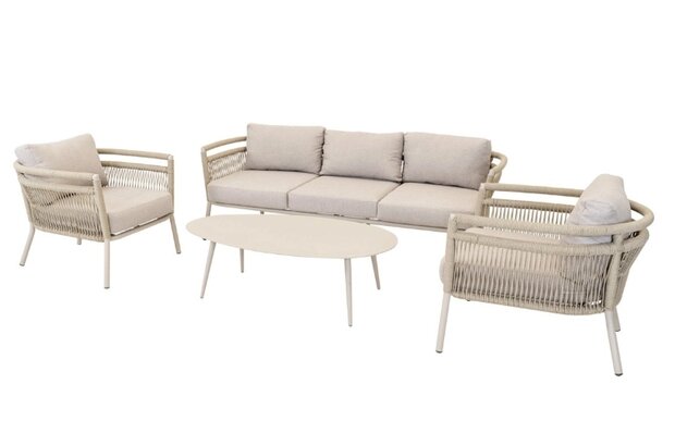 Lesli Living Loungeset Lindo Beige – Set van 4