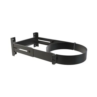 Muurbeugel Ø150 mm Verstelbaar 8–18 cm – Zwart RVS